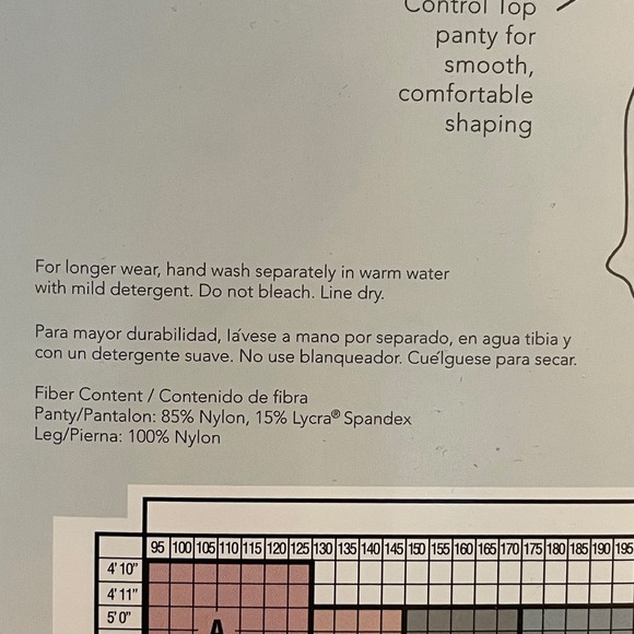 Hug Alon Nice Touch Daysheer Control Top Pantyhose Reinforce Toe Soft Taupe sz E - Picture 5 of 11